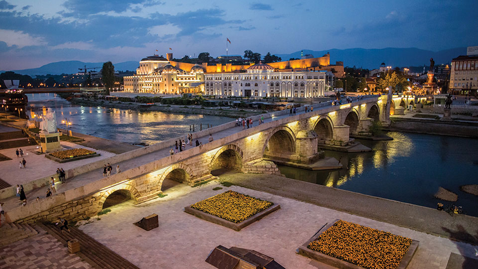 Stone bridge Skopje